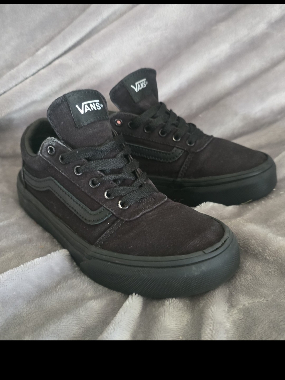 Vans Black Low-Top Canvas & Suede Skate Sneakers